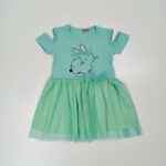 Mėtinė suknelė "Mažas zuikis"