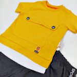 Komplektukas vasarai "Garstyčių/pilka" - Image 2