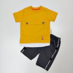 Komplektukas vasarai "Garstyčių/pilka"